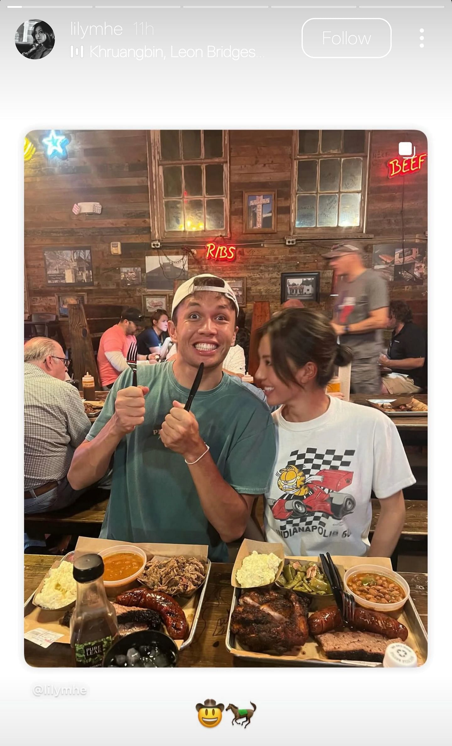 Credit: Lily Muni He's story on Instagram.